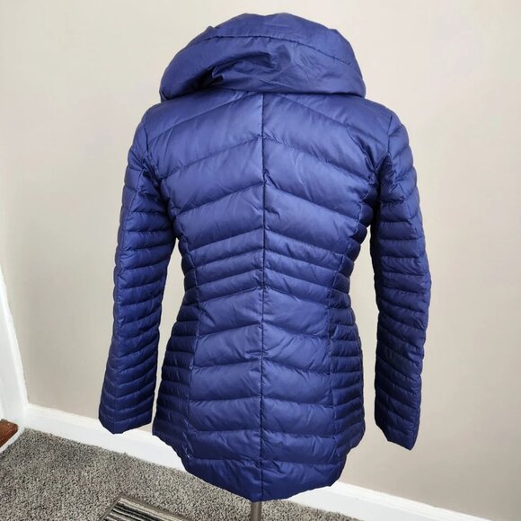 Andrew Marc New York Womens Quilted Puffer Parka Jacket XS Blue Down Insulated - Picture 3 of 5